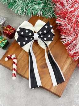 Asthetika Kids - Christmas Polka Dot Bow Hair Clip