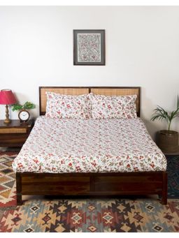 Fabindia - Cotton Printed Bed Sheet with 2 Pillow Cover