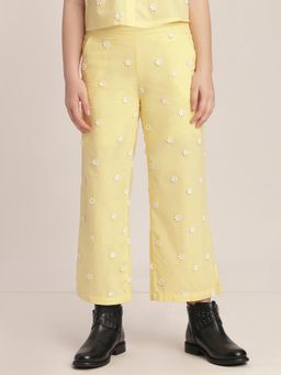 VERO MODA - Girls Floral Embroidered Pants