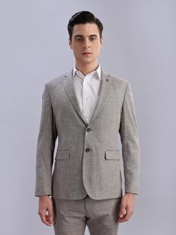 Tommy Hilfiger - Grey Textured Single-Breasted Blazer