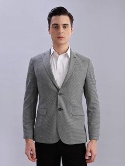 Tommy Hilfiger - Grey Textured Slim Fit Polyester Blazer