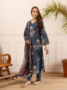 Autumnlane - Karen Aegean Cotton Kurta with Pant & Dupatta