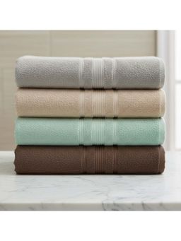 Athom Living - Multi-Color Solid Ultra Soft Cotton Bath Towels (Pack of 4) (M)