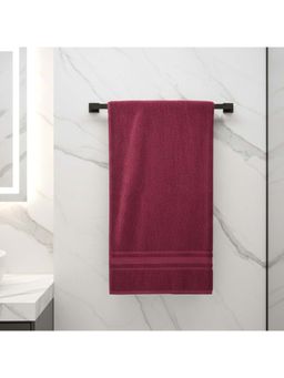 Athom Living - Maroon Solid Ultra Soft Cotton Bath Towel (M)