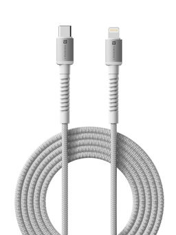 Portronics - Konnect X Type C to 8-Pin 27W for Lightning Devices 2M Length-White