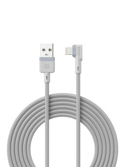 Portronics - Konnect L 3A USB to 8 Pin Charging Cable for Lightning Device,2M -White
