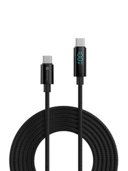 Portronics - Konnect View 100W PD Led Display Type C for Laptop & Phones, 2M-Black