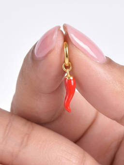 Nishani - 925 Silver Red Chilli Charm