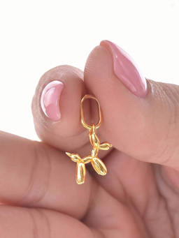 Nishani - 925 Silver Puffed Dog Charm