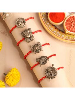 Cosa Nostraa - Jungle Kings Antique Gold Premium Designer Rakhi (Pack Of 5)