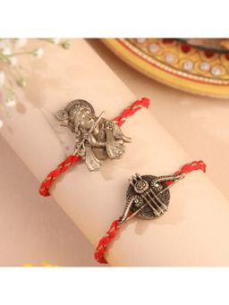Cosa Nostraa - Lord Krishna And Khatu Shyam Ji Tridhanush Designer Rakhi (Pack Of 2)