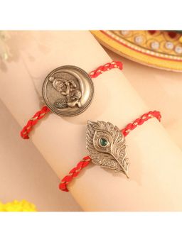 Cosa Nostraa - Bal Krishna And Mor Pankh Premium Designer Rakhi (Pack Of 2)