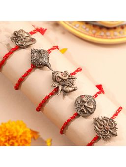 Cosa Nostraa - Lord Krishna, Shiva, Ganesha, Trishul And Shankh Rakhi (Pack Of 5)