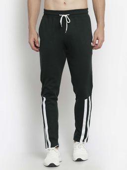 Club York - Men Bottle Green Stripes Trackpants