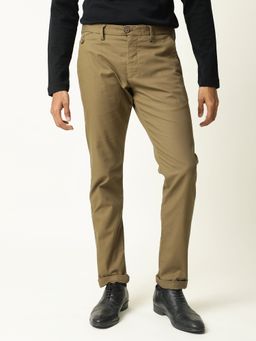 Rare Rabbit - Jacob Brown Stretch Poly Cotton Pocket Detail Trousers