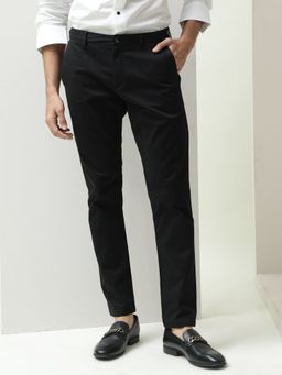 Rare Rabbit - Trans Black Stretch Cotton Trousers