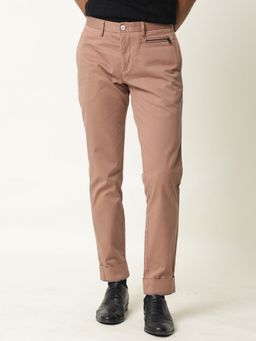Rare Rabbit - Clovey Peach Premium Stretch Cotton Trousers