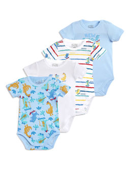 Chicco - Infants Multicolor Printed Bodysuit (Pack of 4)