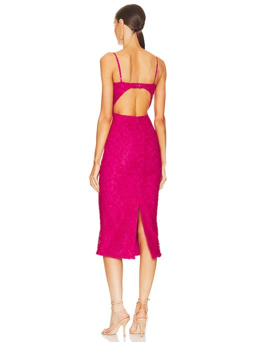 ivanna lace midi dress Bardot Ivanna Lace Midi Dress, Fire Red, Sz S ( US 4, UK 8, EU 36), READ DETAIL