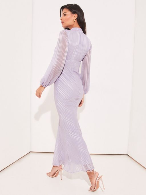 lipsy purple dress Buy Lipsy Purple Floral Mesh Ruched Detail Flutter Sleeve Midi Dress from Next USA