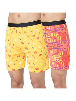 Bummer - Multi-Color Mens Printed Micro Modal Boxers Ultra Soft & Breathable (Pack of 2)