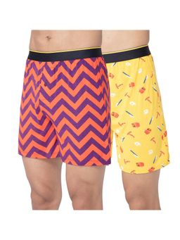 Bummer - Multi-Color Mens Printed Micro Modal Boxers Ultra Soft & Breathable (Pack of 2)