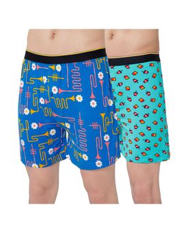 Bummer - Multi-Color Mens Printed Micro Modal Boxers Ultra Soft & Breathable (Pack of 2)