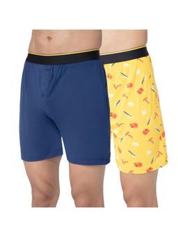 Bummer - Multi-Color Mens Printed Micro Modal Boxers Ultra Soft & Breathable (Pack of 2)