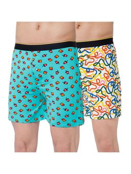 Bummer - Multi-Color Mens Printed Micro Modal Boxers Ultra Soft & Breathable (Pack of 2)