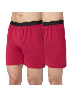 Bummer - Maroon Mens Solid Micro Modal Boxers Ultra Soft & Breathable (Pack of 2)