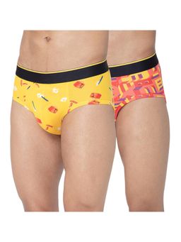 Bummer - Multi-Color Mens Printed Micro Modal Briefs Ultra Soft & Breathable (Pack of 2)