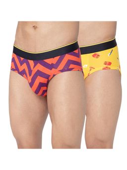 Bummer - Multi-Color Mens Printed Micro Modal Briefs Ultra Soft & Breathable (Pack of 2)