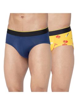 Bummer - Multi-Color Mens Printed Micro Modal Briefs Ultra Soft & Breathable (Pack of 2)