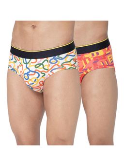 Bummer - Multi-Color Mens Printed Micro Modal Briefs Ultra Soft & Breathable (Pack of 2)