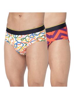Bummer - Multi-Color Mens Printed Micro Modal Briefs Ultra Soft & Breathable (Pack of 2)