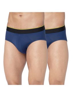 Bummer - Blue Mens Solid Micro Modal Briefs Ultra Soft & Breathable (Pack of 2)