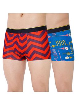 Bummer - Multi-Color Mens Printed Micro Modal Trunks Ultra Soft & Breathable (Pack of 2)