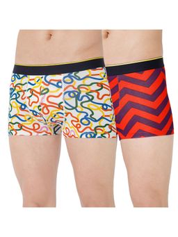 Bummer - Multi-Color Mens Printed Micro Modal Trunks Ultra Soft & Breathable (Pack of 2)