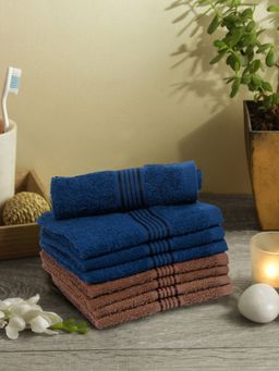 KOPA - Quick Dry 100% Cotton Soft Terry Towel -8Pc Face Towel D'Ross Solid-Multi