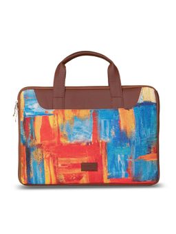 Zouk - Unisex Multi-Color Printed Jute Laptop Sleeve