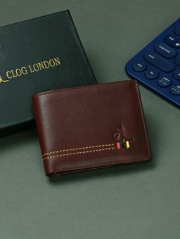 CLOG LONDON - Men Brown Solid Flap Closure Two Fold Wallet