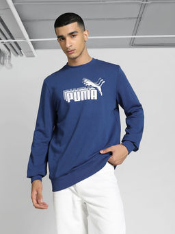 Puma - Graphic Crew Men's Blue Sweatshirt
