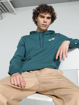 Puma - Ess Tape Mens Green Hooded Sweatshirt