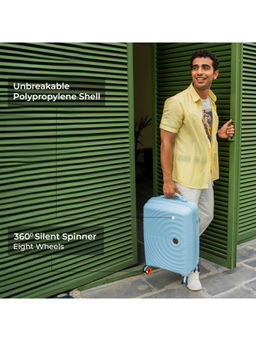 Nasher Miles - Blue Seattle Hard Sided Polypropylene Cabin Luggage Bag