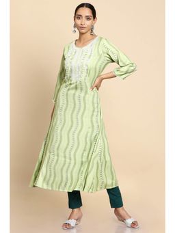 Soch - Women Green Printed Kurta