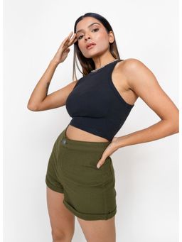 FREAKINS - Olive Textured Shorts
