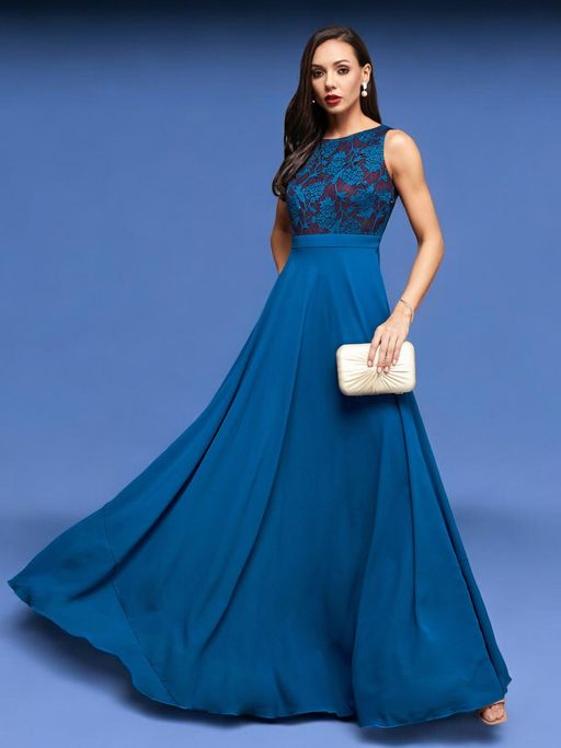 green emerald velvet dress Royal Blue Lace Off Shoulder Short Dress main image 1