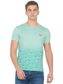 Spykar - Men Green Slim Fit T-shirt