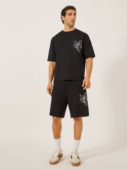 Styli - Men Embroidered Oversized Fit Co-Ord (Set of 2)