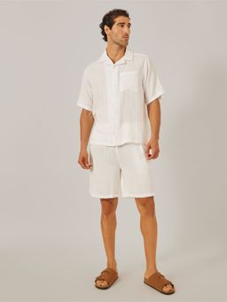 Styli - Men Textured Relaxed Fit Co-Ord (Set of 2)